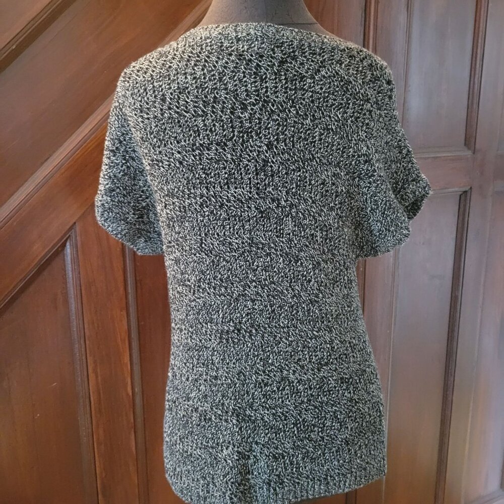 Eddie Bauer Womens Black & White Textured Knit Sweater Size L - Picture 5 of 5